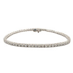 LXR Jewelry Bracelet 14KW Diamond 4.89ct. Tennis