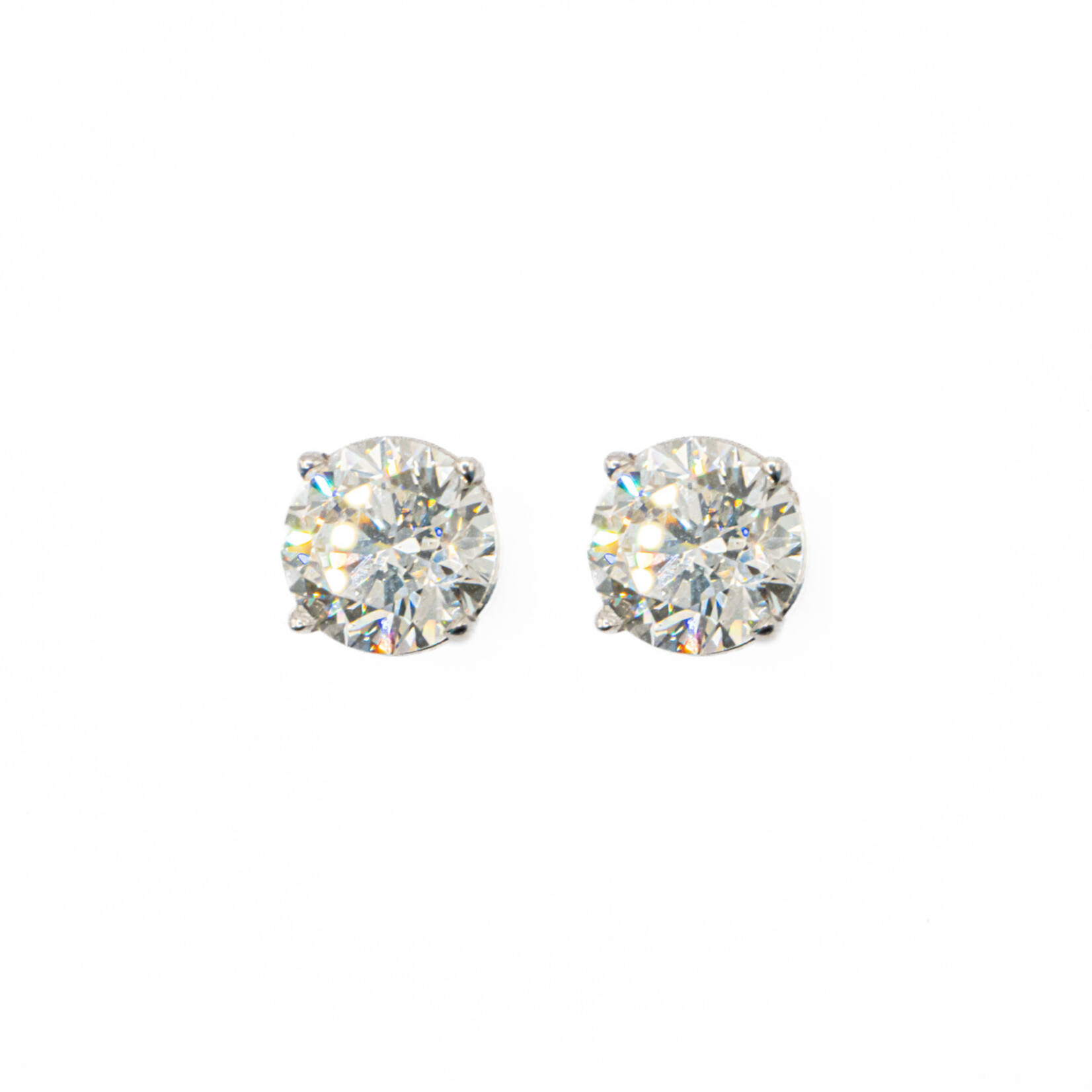 GIA Studs 14KW BR Diamond GIA I/SVSI  3.00ct.
