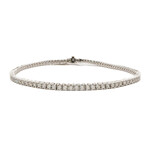 LXR Jewelry Bracelet 2.25ct. Diamond 14KW Tennis 7’