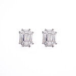 LXR Jewelry Studs 0.84ct. Pie cut diamond 14KW