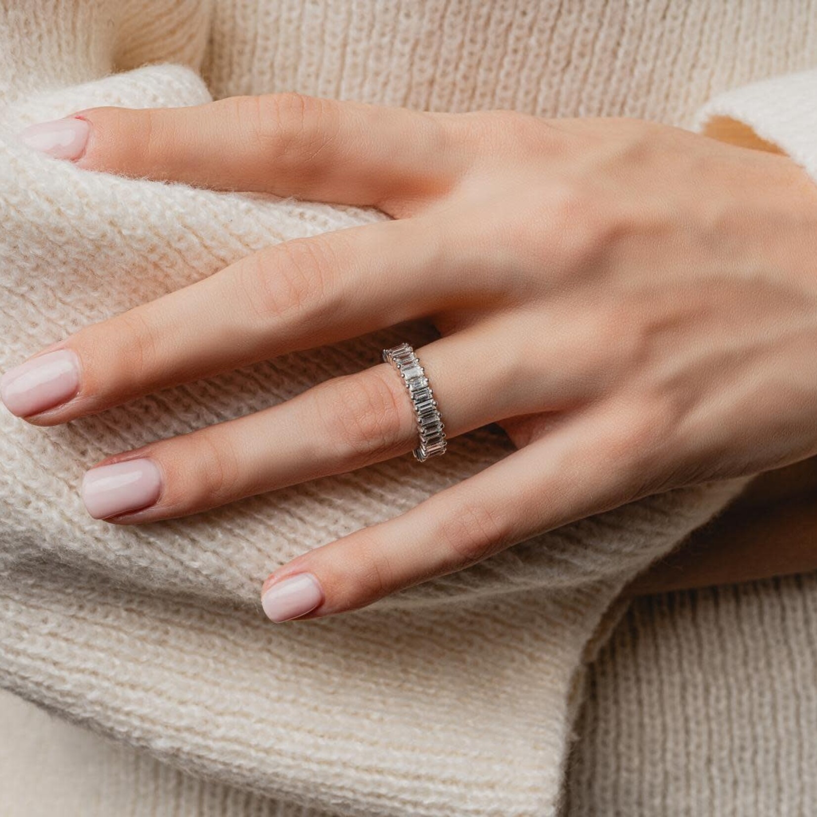 LXR Jewelry Ring 14KW Diamond 2.01ct.