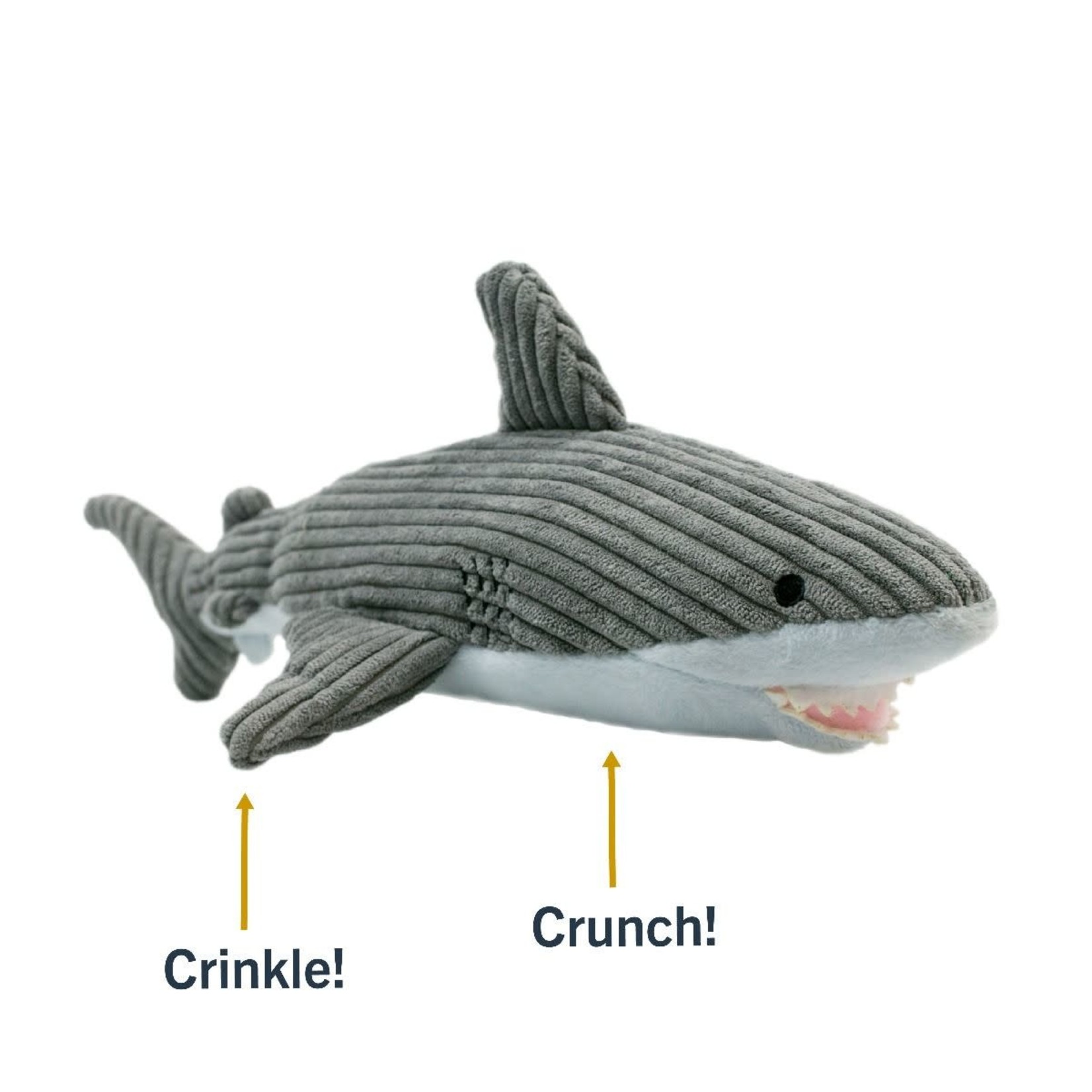 Tall Tails Tall Tails Shark Crunch with Squeaker Plush Toy 14"