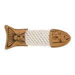 Tall Tails Tall Tails Natural Leather & Rope Trout Toy 15"