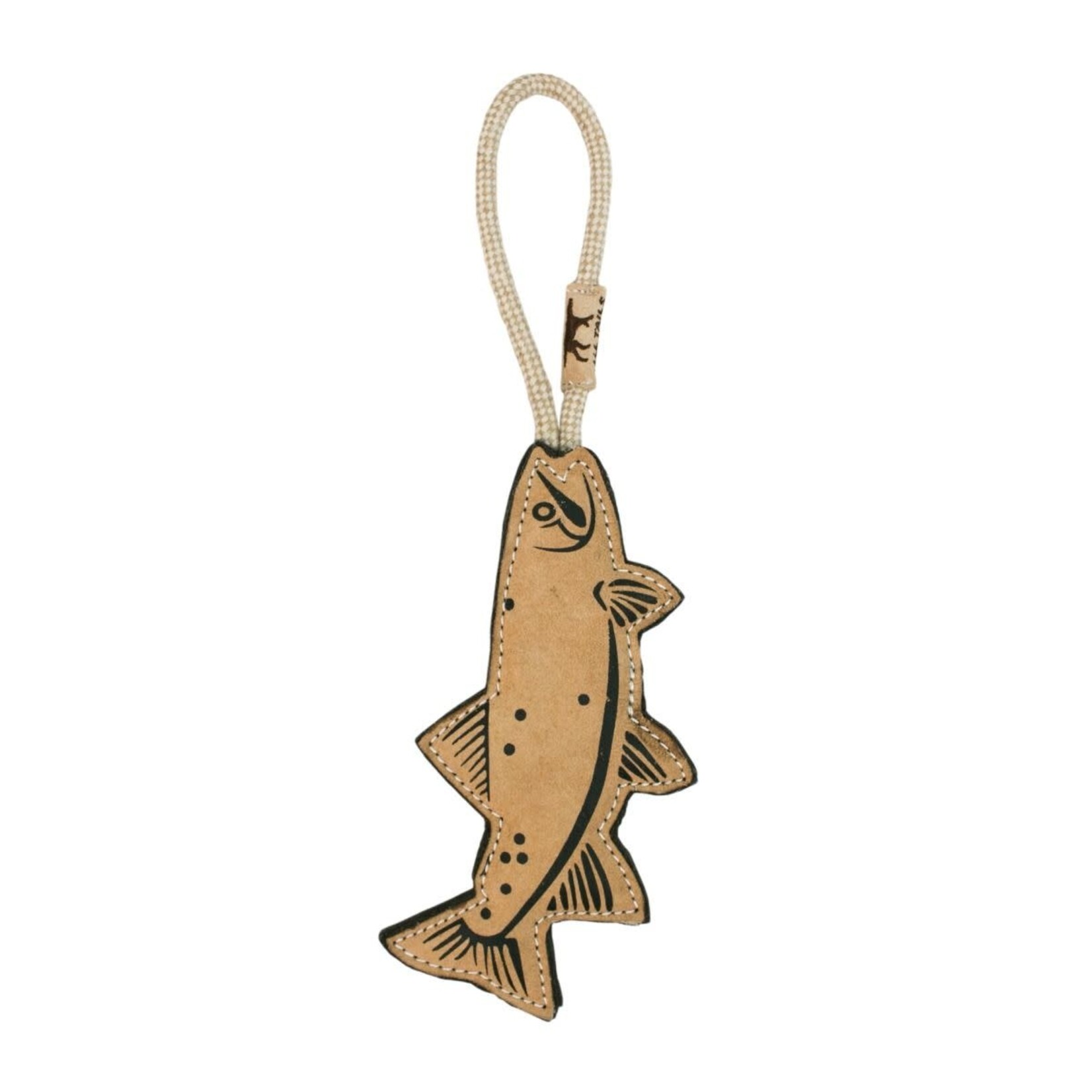 Tall Tails Tall Tails Natural Leather & Wool Trout Toy