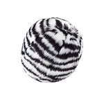 Fluff & Tuff Fluff & Tuff Zebra Ball SQUEAKERLESS 5.5”