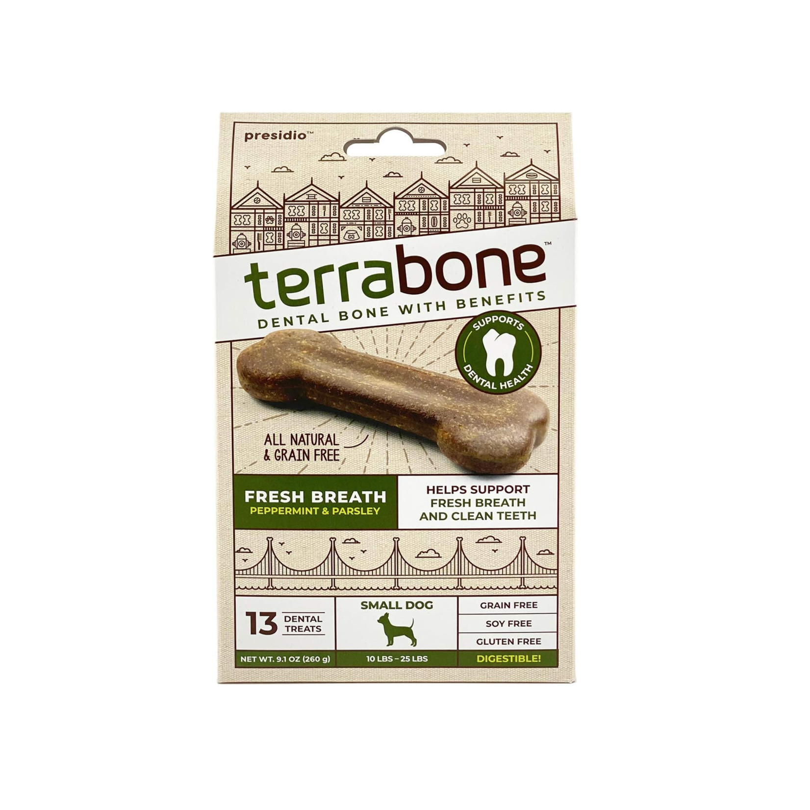 Presidio Natural Pet Co Terrabone Fresh Breath Dental Bone