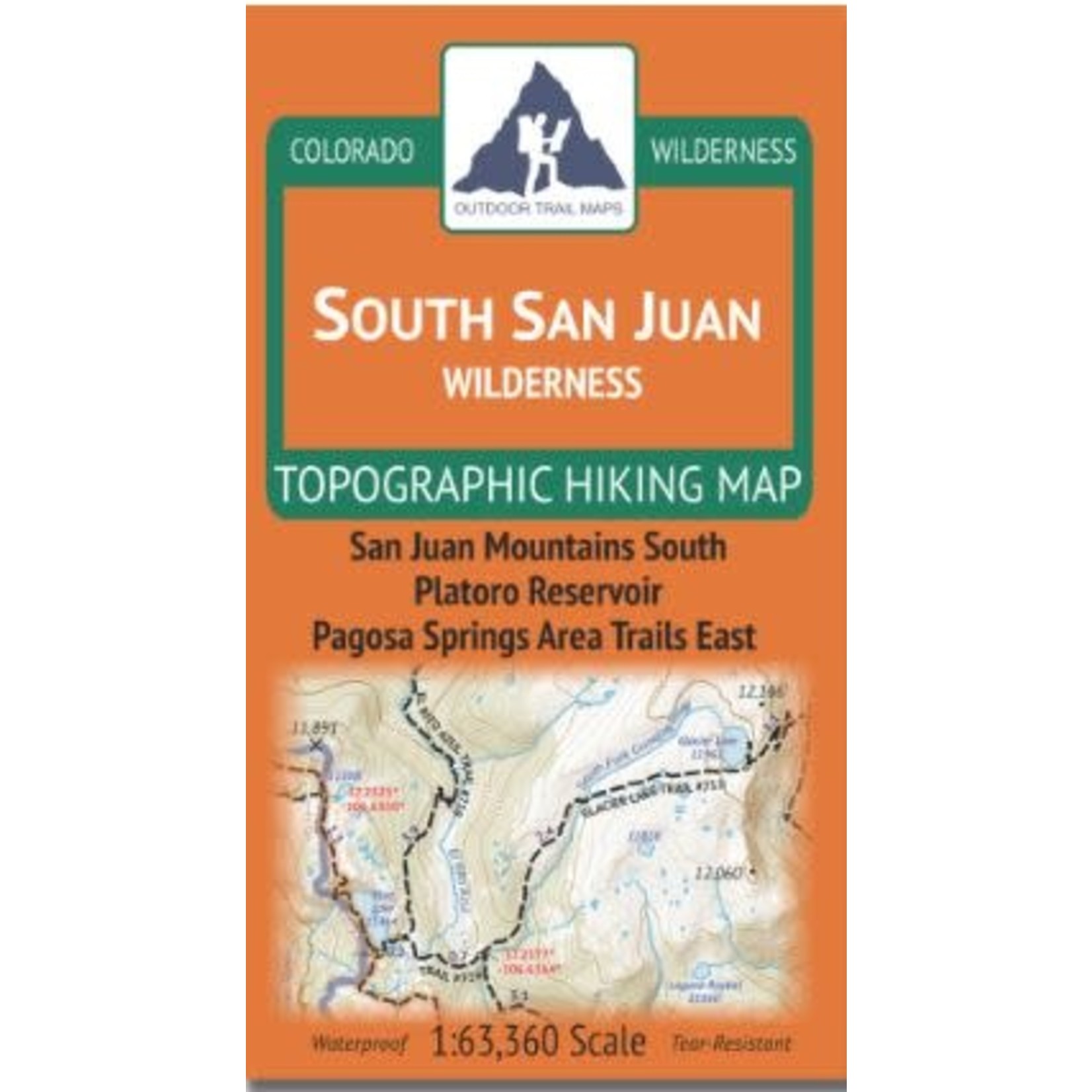 Outdoor Trail Maps  Colorado Wilderness South San Juan
