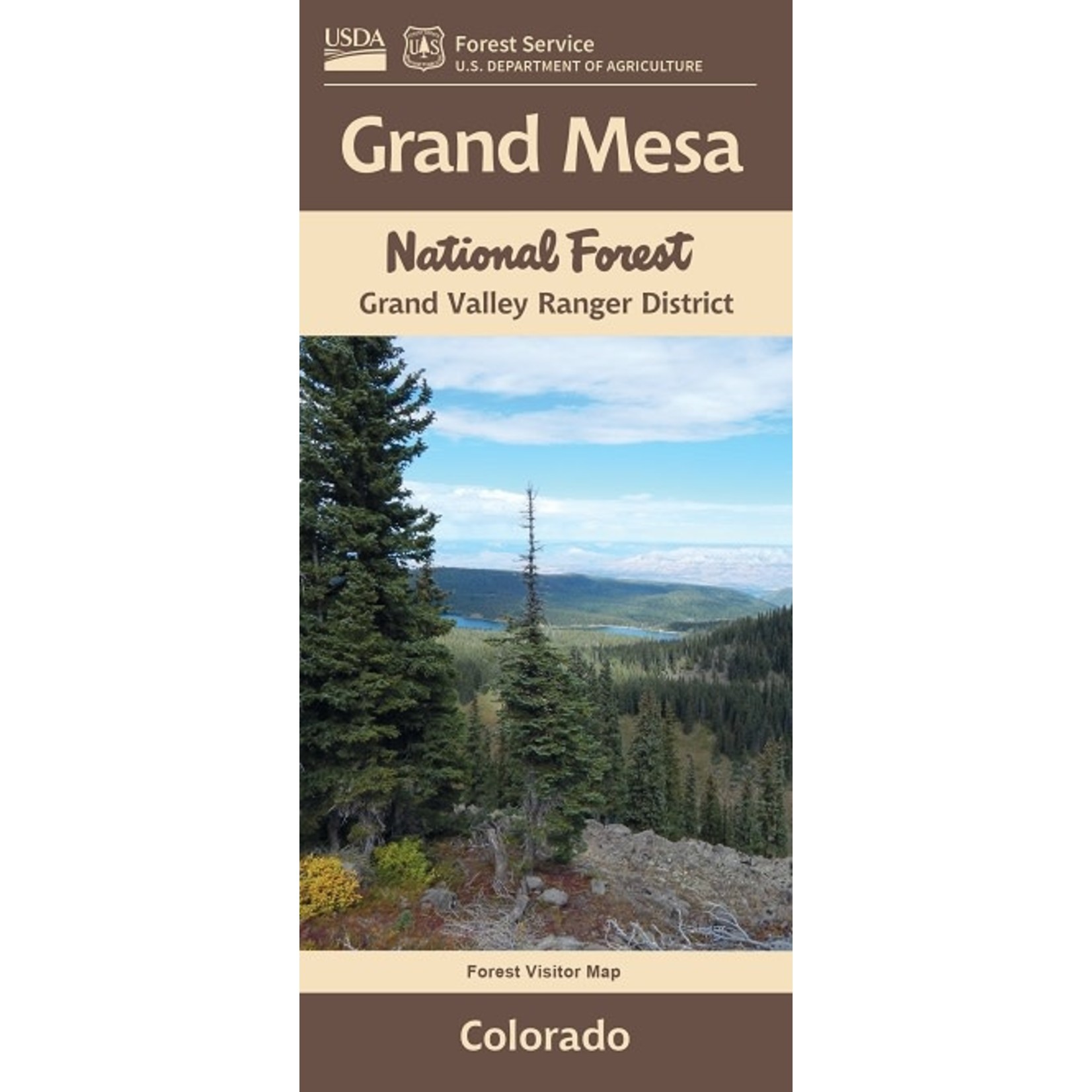 U.S. Forest Service Grand Mesa National Forest Map , Colorado 2015