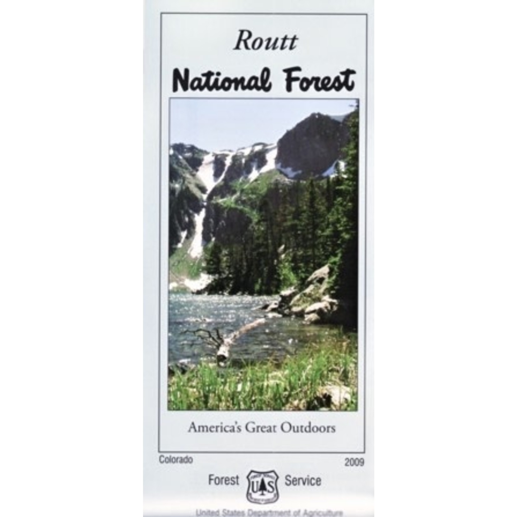 U.S. Forest Service Routt National Forest Map, Colorado 2009