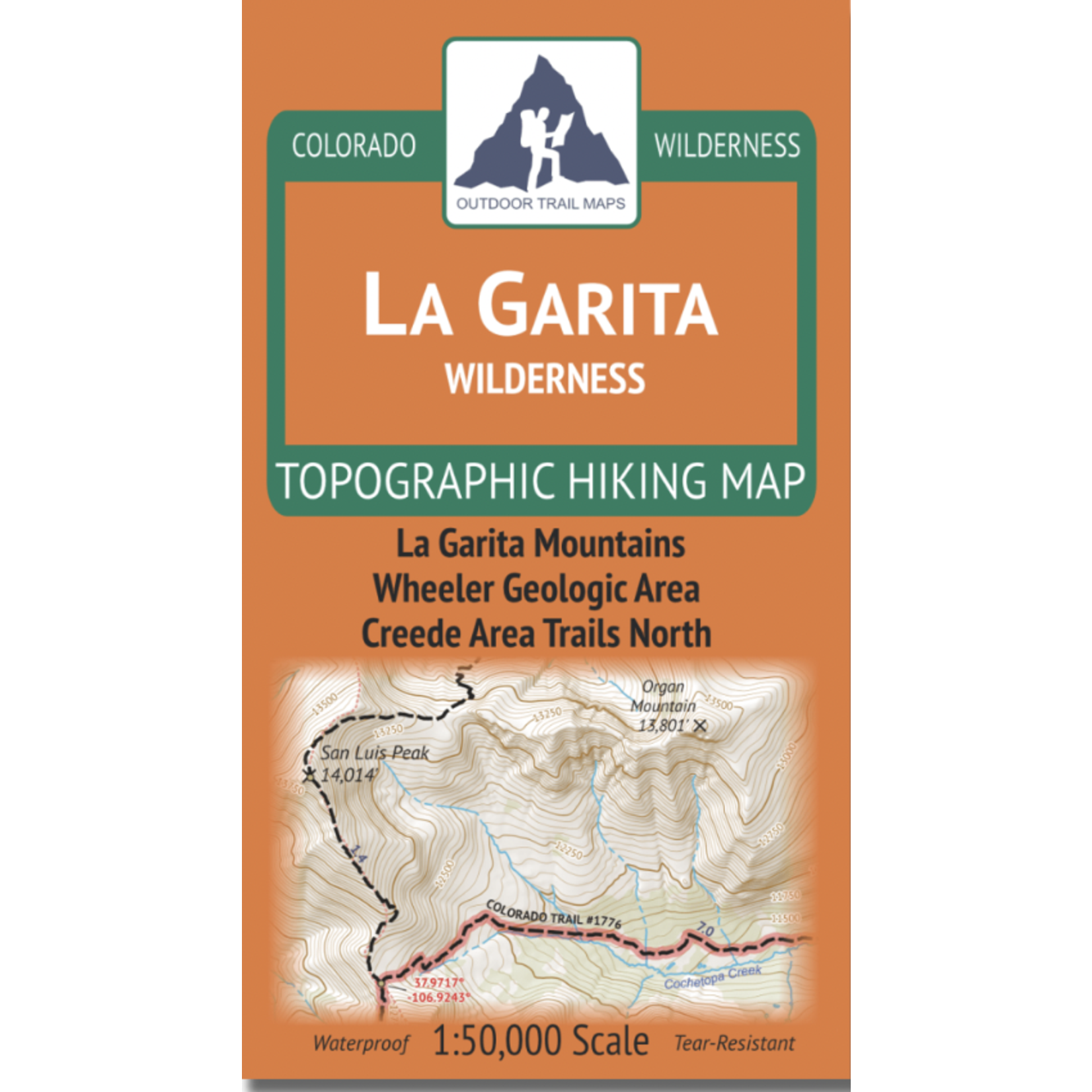 Outdoor Trail Maps  La Garita Wilderness Colorado