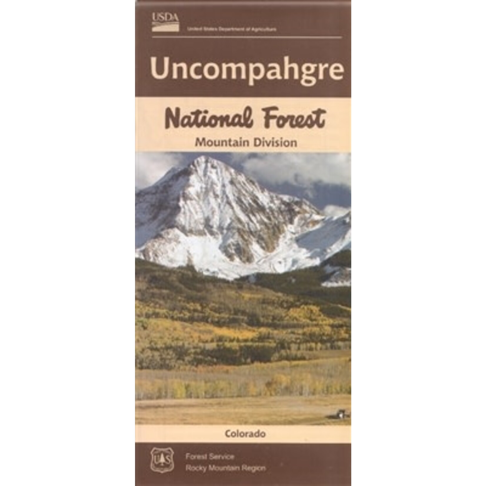 U.S. Forest Service Uncompahgre National Forest Map - Mountain Division, Colorado 2017