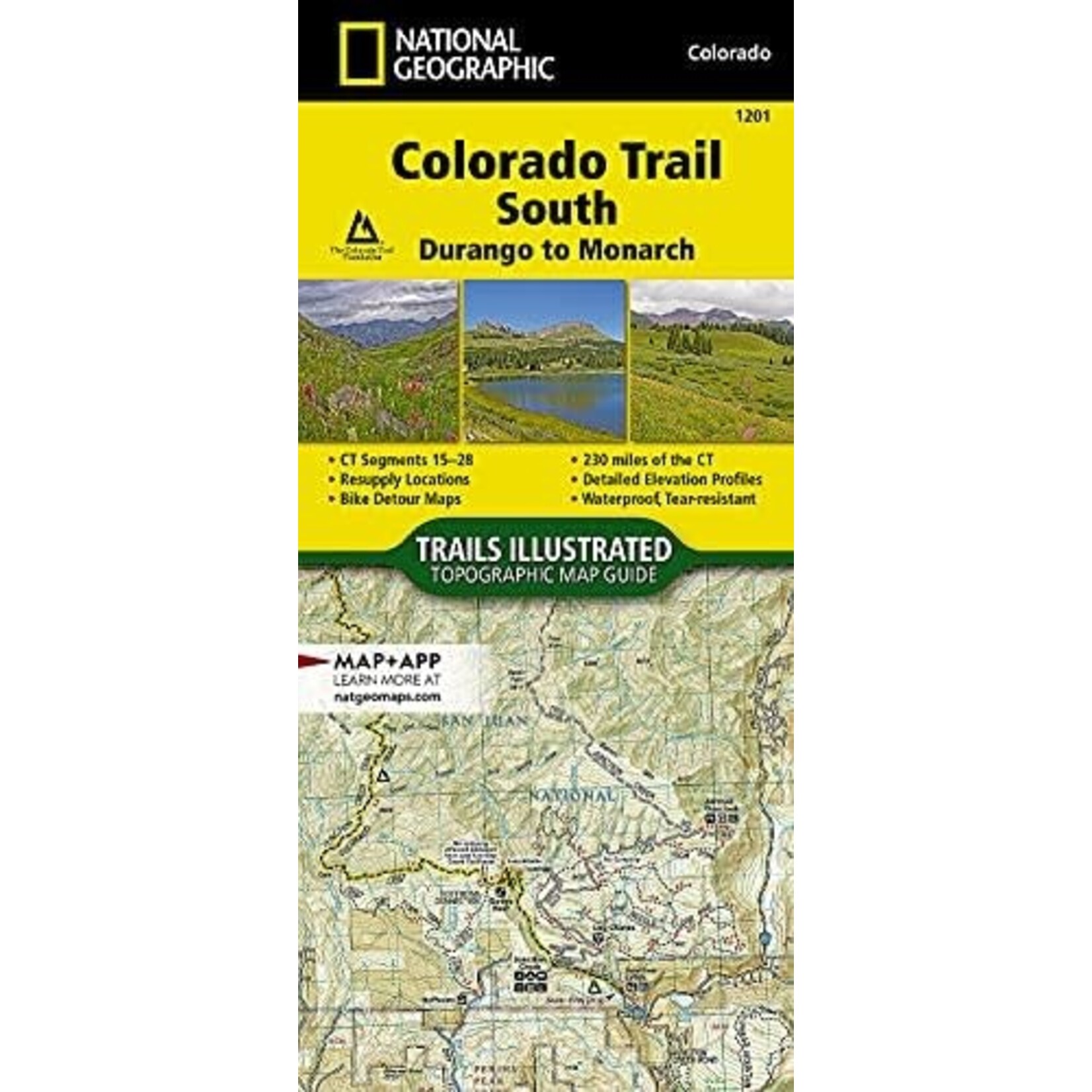 National Geographic Maps National Geographic Colorado Trail South Durango to Monarch #1201