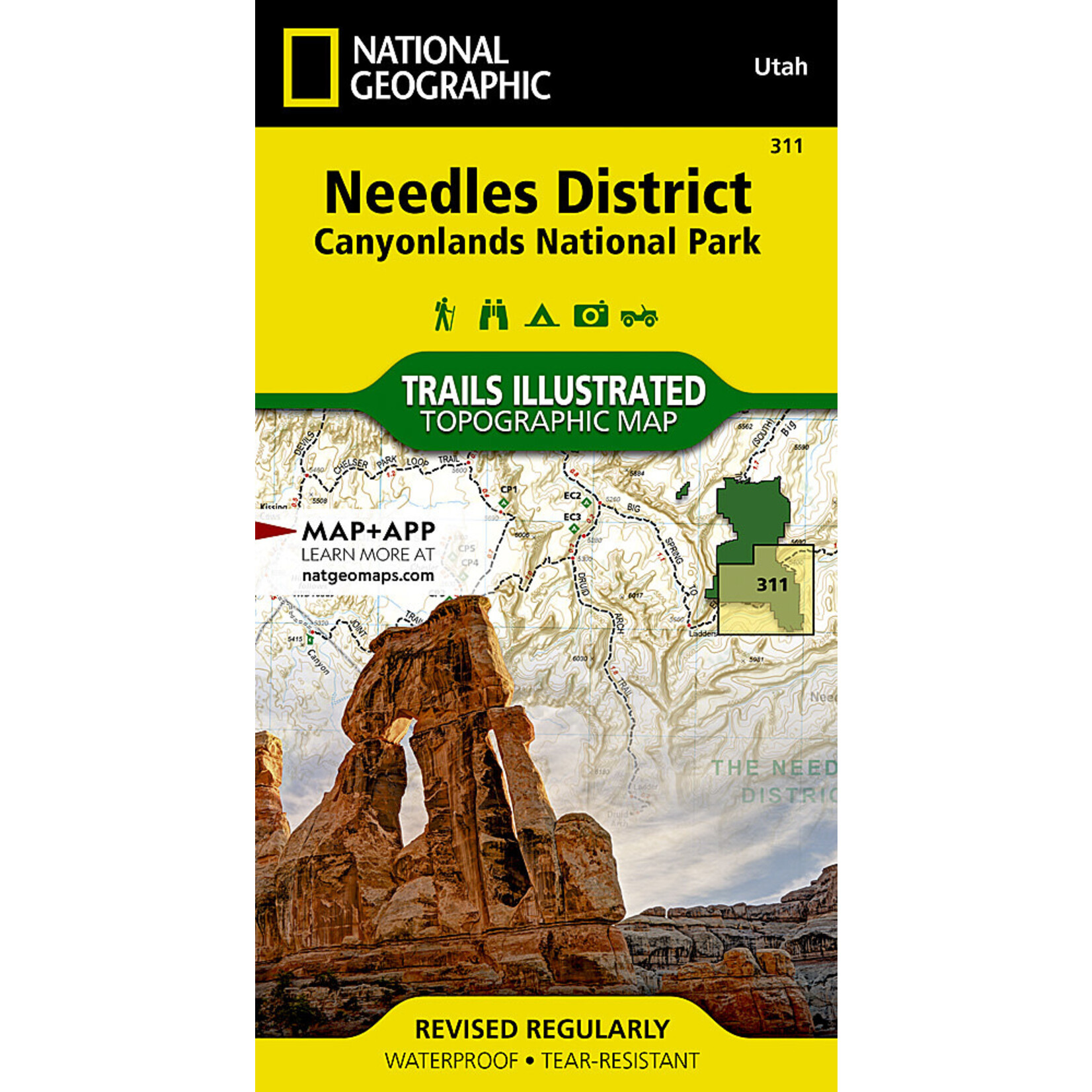 National Geographic Maps National Geographic Needles District Canyonlands NP #311