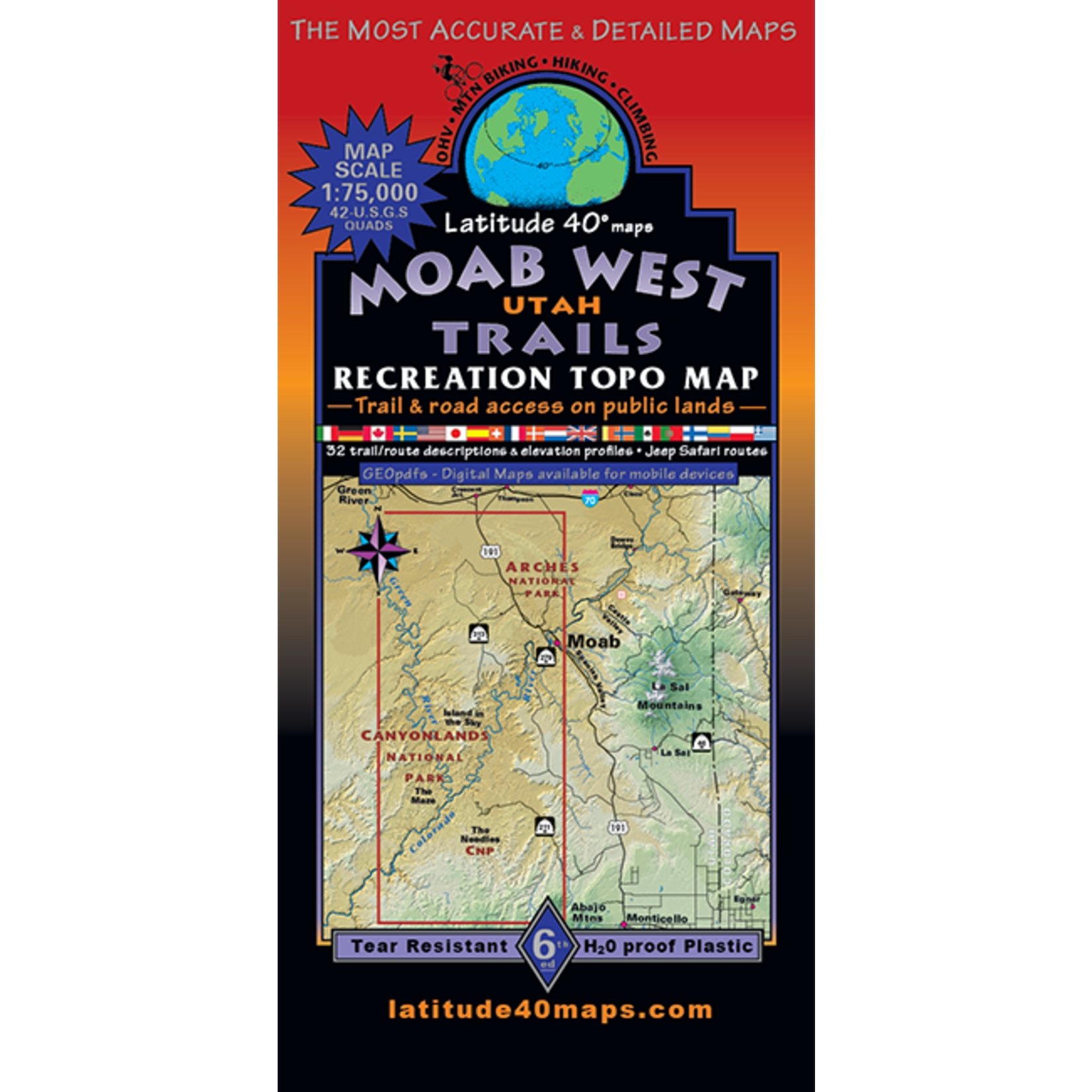 Latitude 40 Maps Latitude 40 Moab West Utah Trails