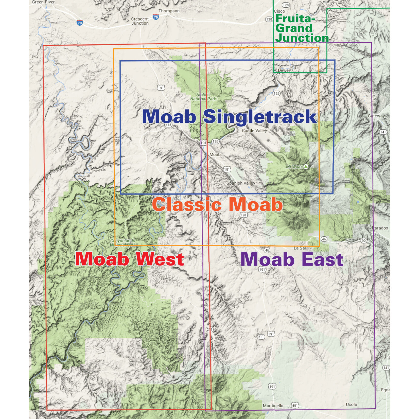 Latitude 40 Maps Latitude 40 Moab West Utah Trails