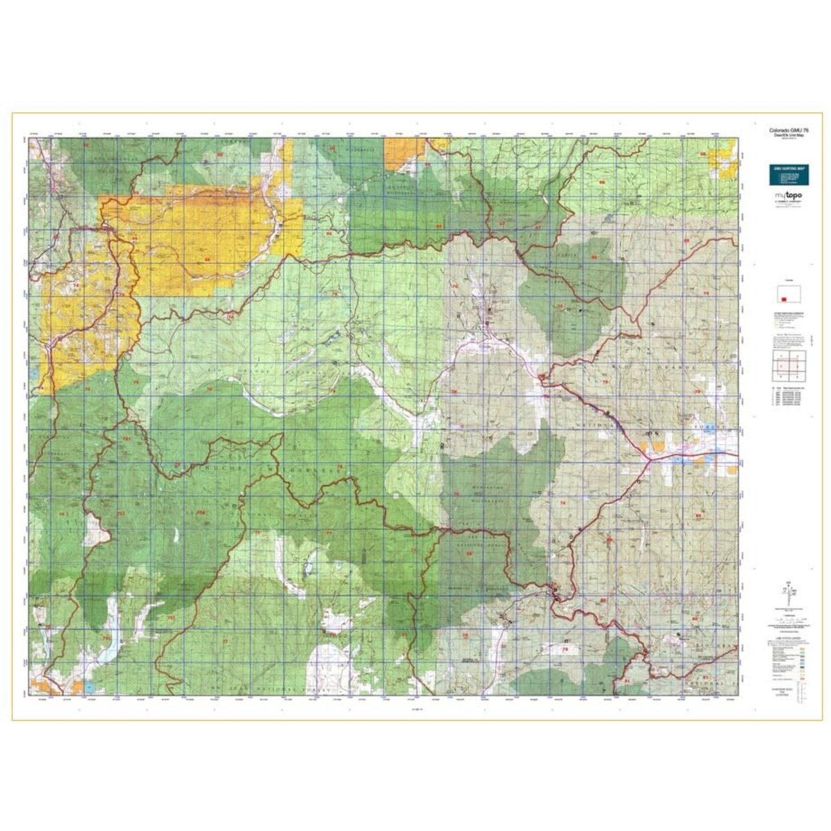 Colorado GMU 76 Map