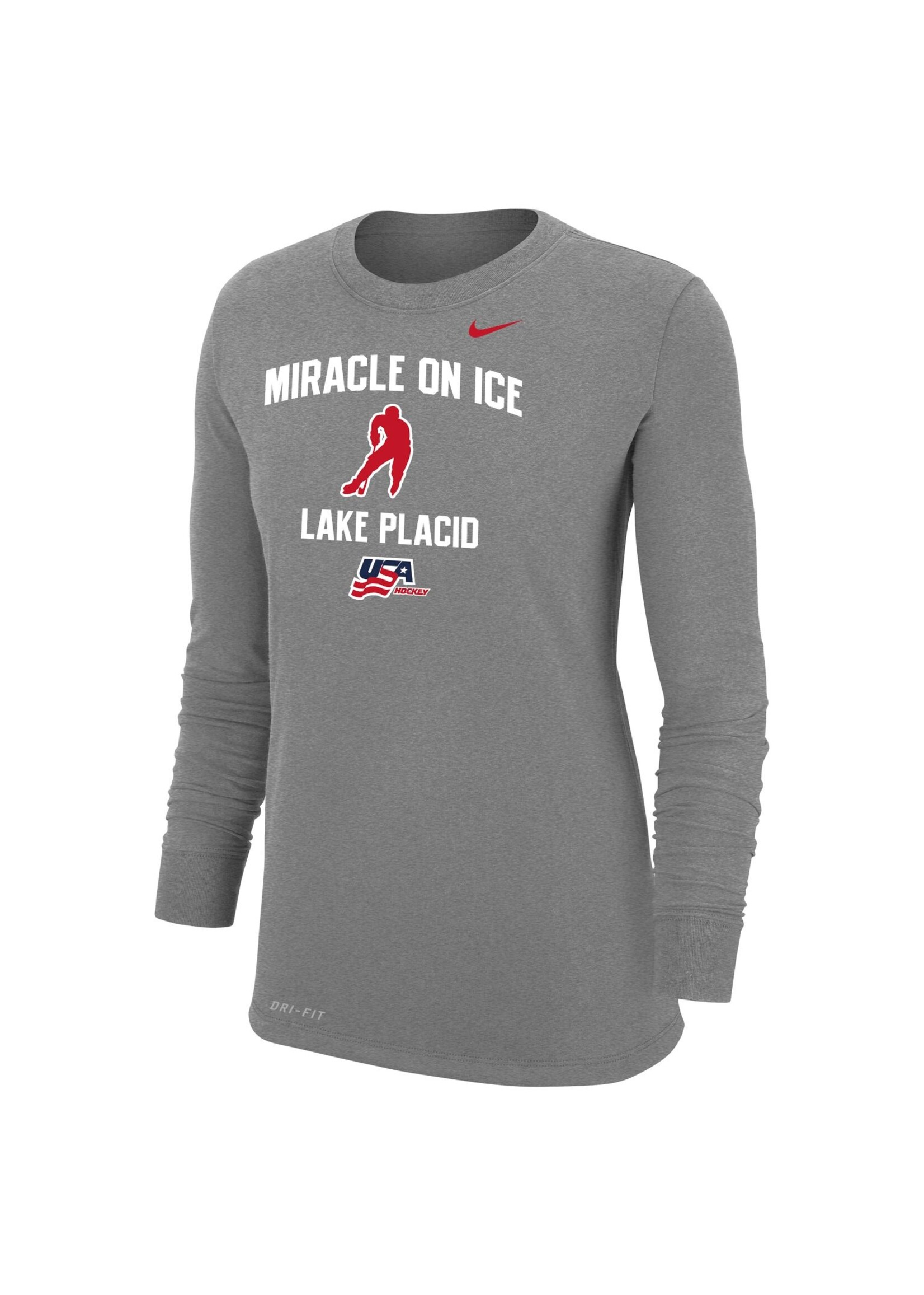 MiraclNike Dri-FIT Miracle on Ice USAH Women's Cotton Long Sleeve Te on Ice Women's Dri-FIT Cotton Long Sleeve T