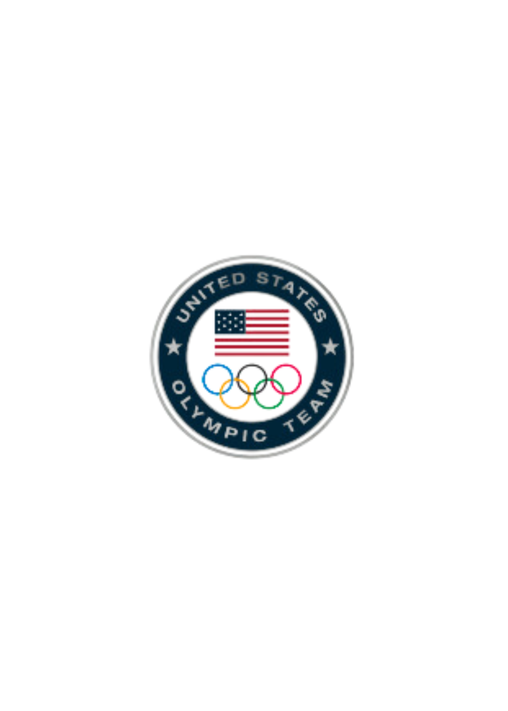 Navy Rim Round USOC Olympic Pin