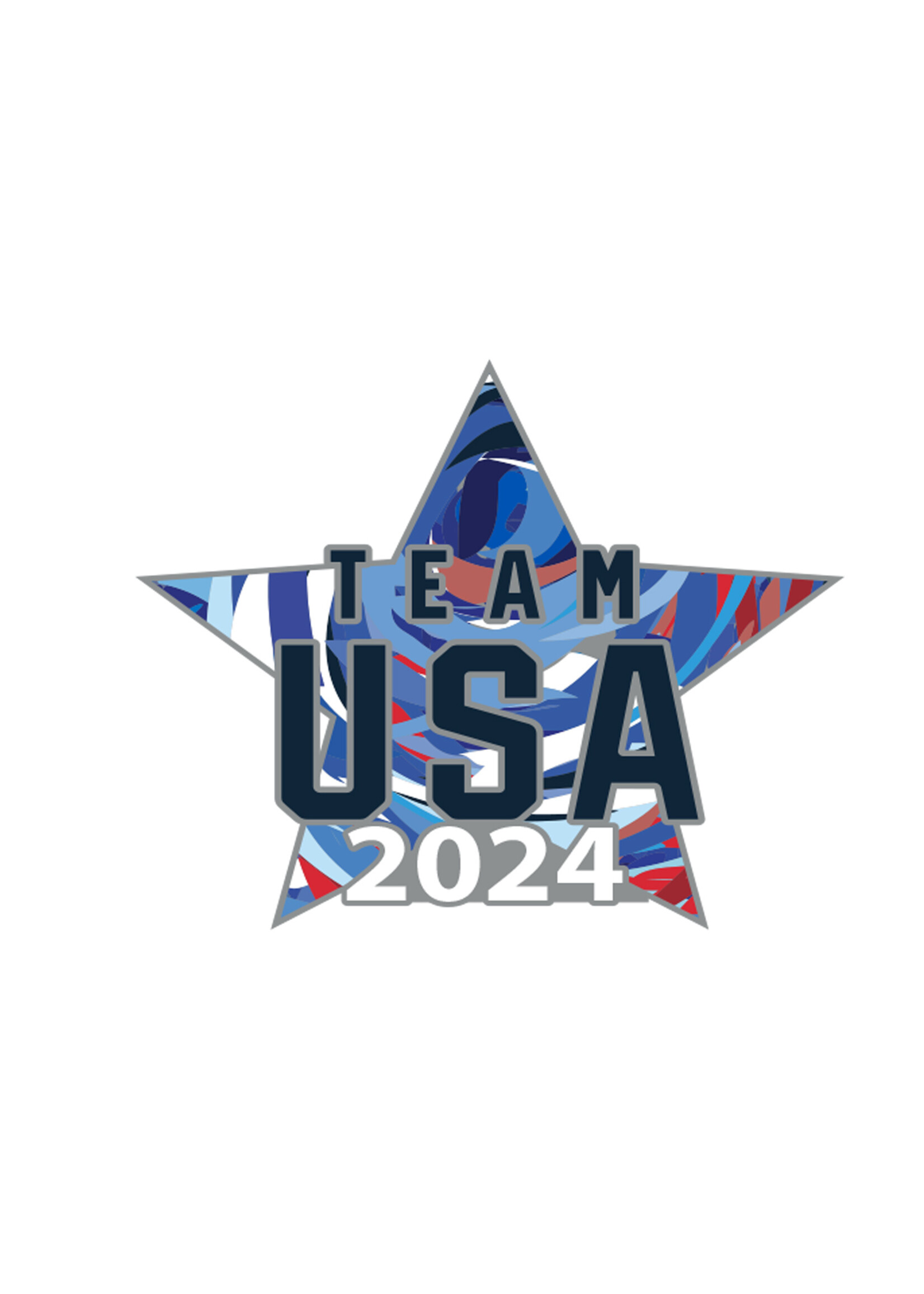 Star Red White & Blue Paris 2024 Pin