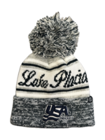 USA Hockey Lake Placid Diana Navy/White Beanie