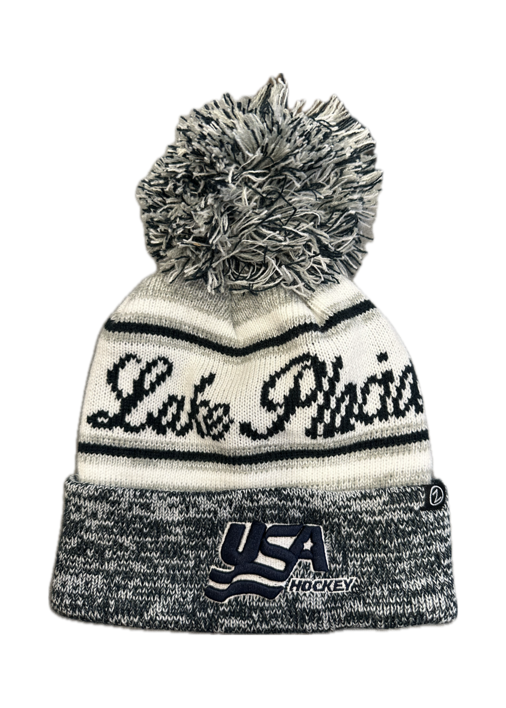 USA Hockey Lake Placid Diana Navy/White Beanie