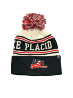 USA Hockey Lake Placid Finish Line Striped Pom Beanie
