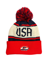 USA Jackson Hole Flag & Pom Beanie