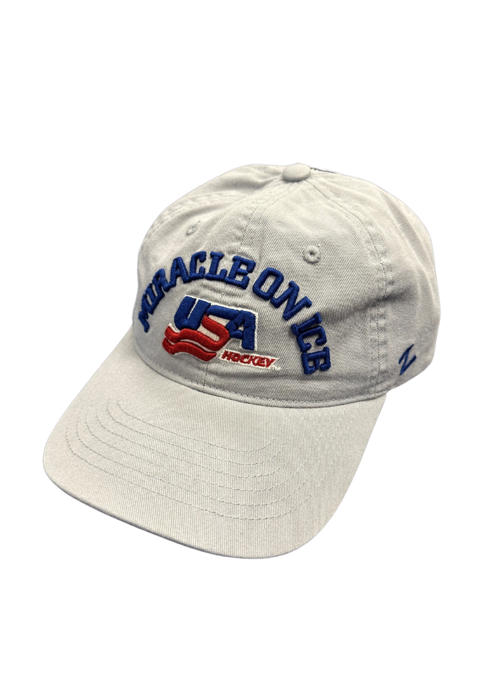 USA Hockey Miracle on Ice Centerpiece Cap, Light Grey