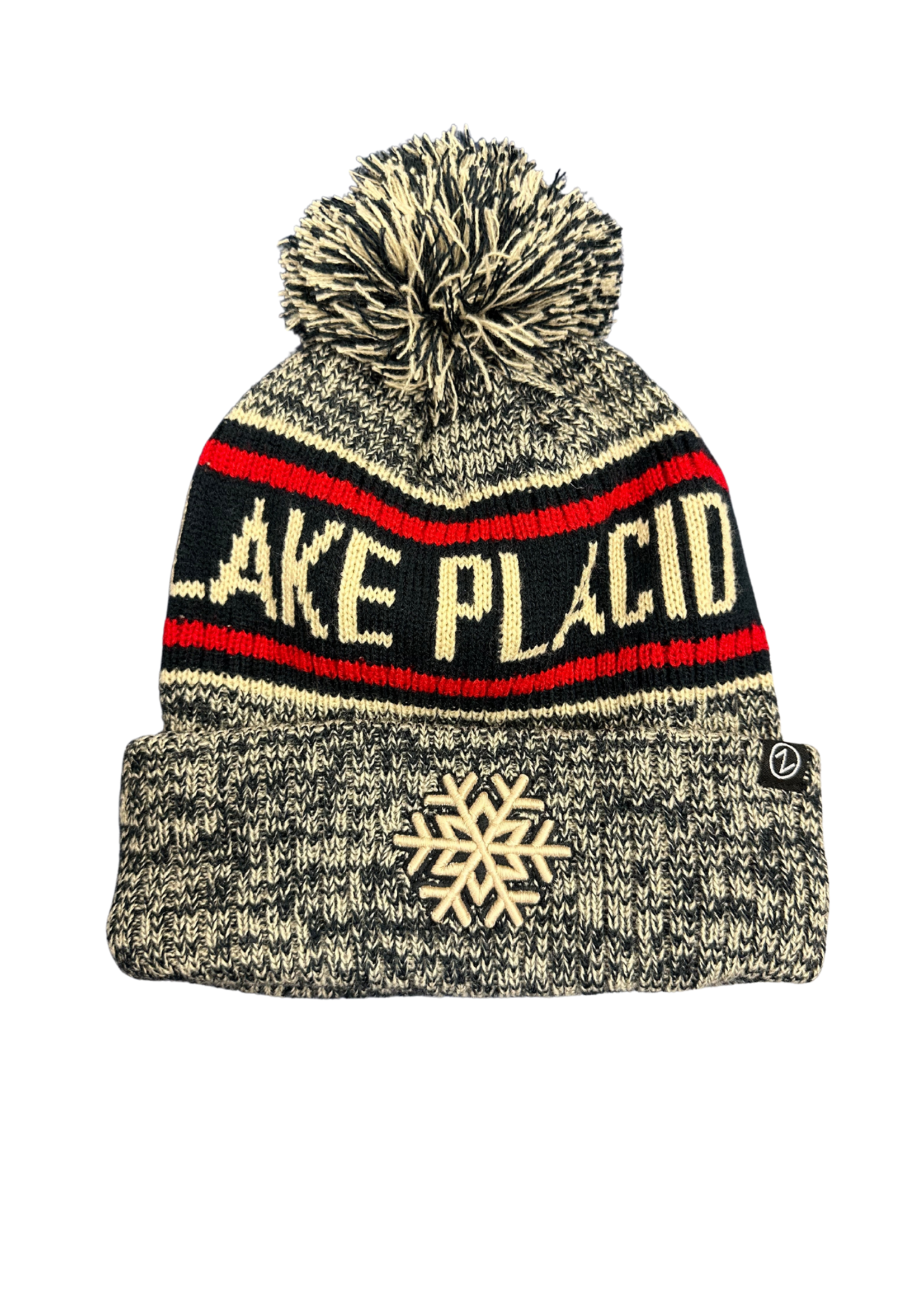 Lake Placid Snowflake Pom Beanie