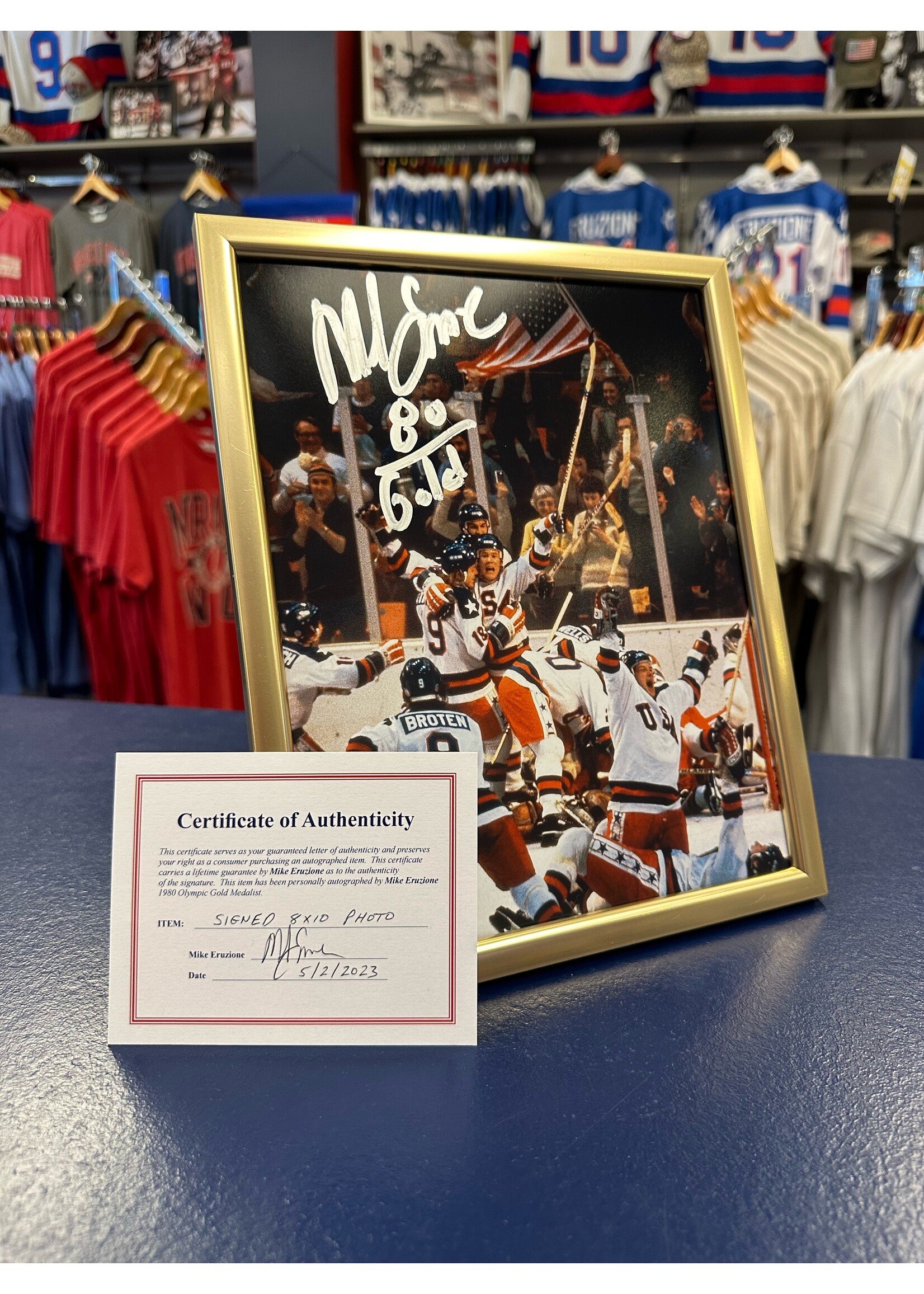 Eruzione Signed Celebration Framed Photo 8x10, Portrait