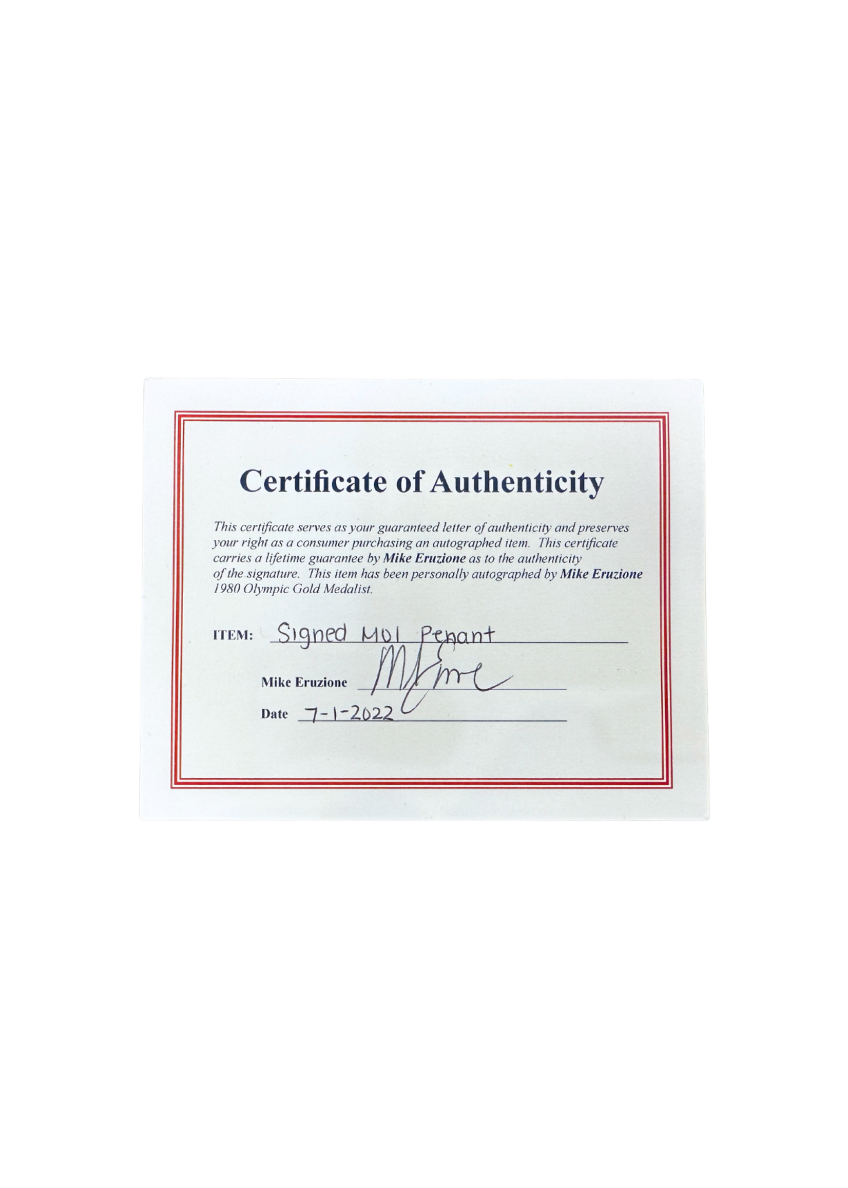 Eruzione Signed Miracle on Ice 12x30 Pennant