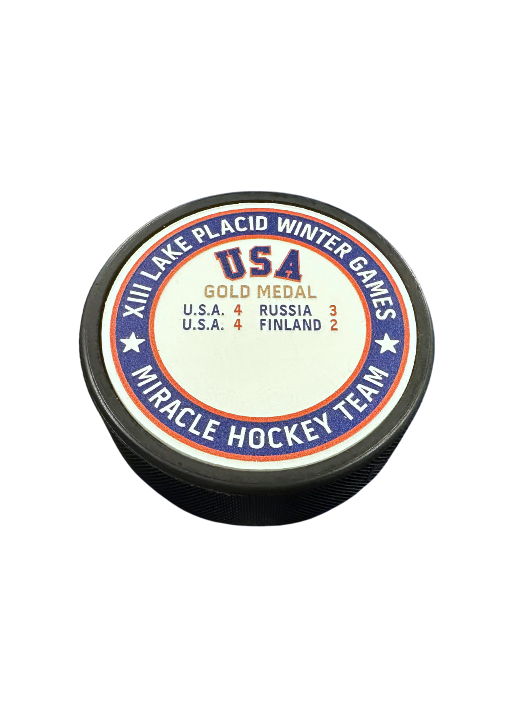 Gold Medal Autograph Puck