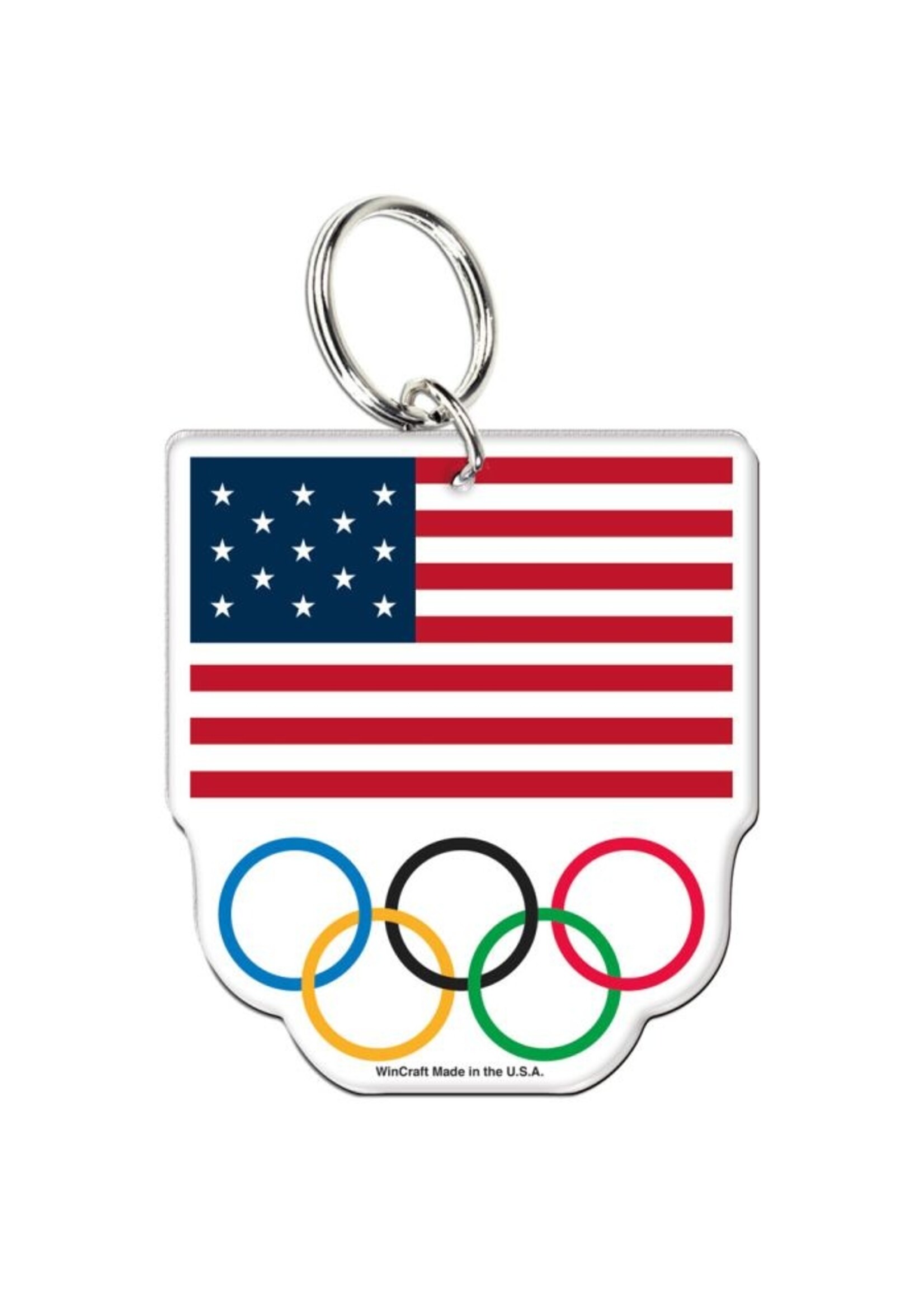 USOC Olympic Rings Premium Acrylic Key Ring