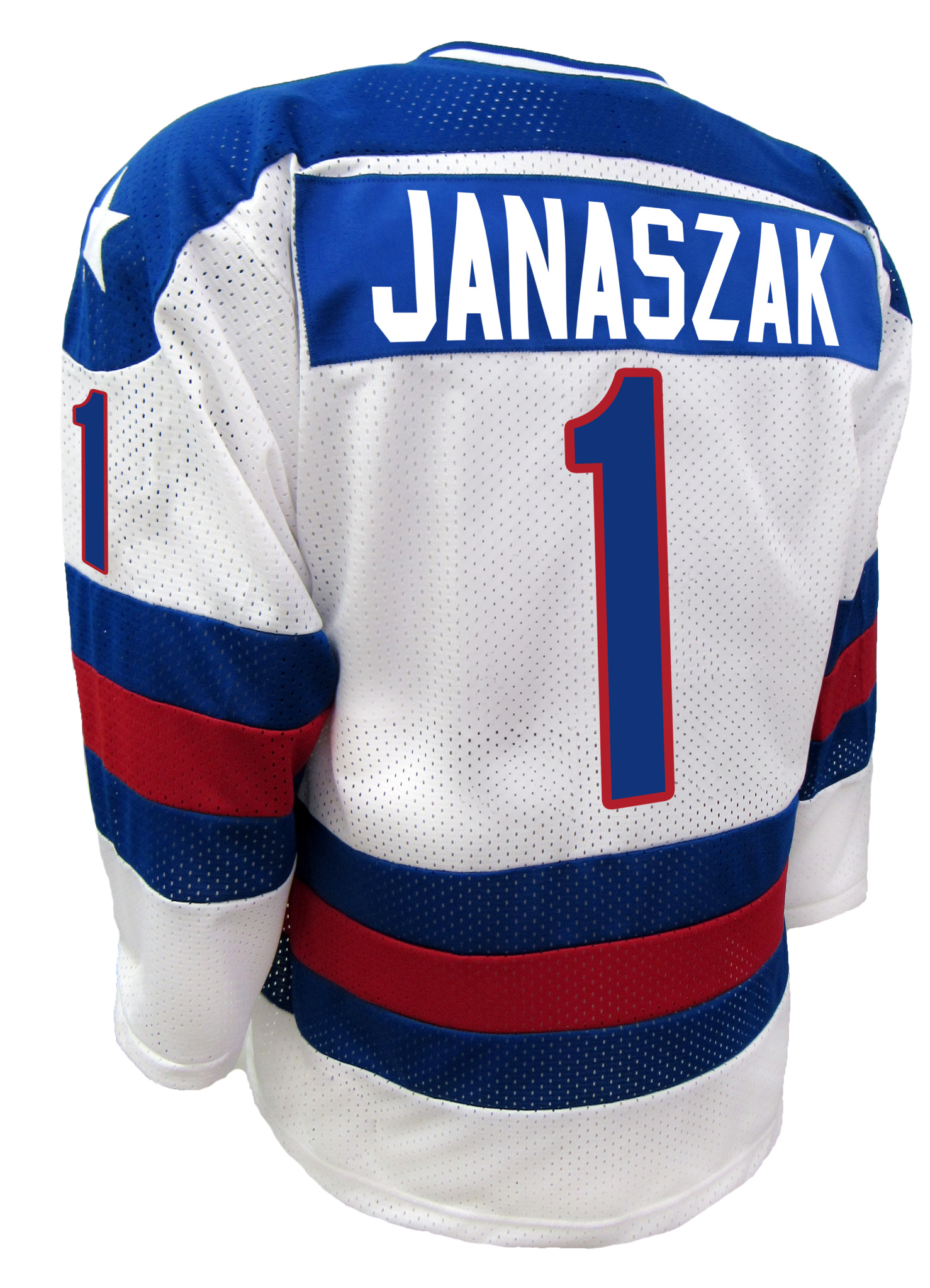 Authentic K1 Steve Janaszak #1 Miracle on Ice 1980 Adult Jersey
