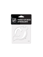 New Jersey Devils Perfect Cut White Decal 4" x 4"