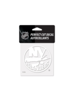 New York Islanders Perfect Cut White Decal 4" x 4"
