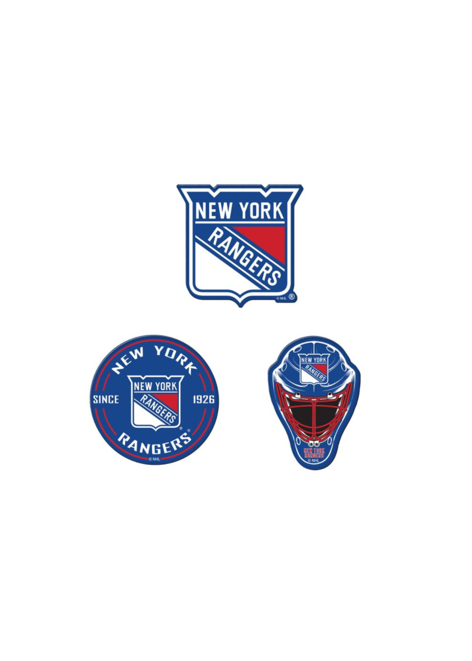 New York Rangers Premium Acrylic Magnet 3-Pack
