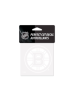 Boston Bruins Perfect Cut White Decal 4" x 4"
