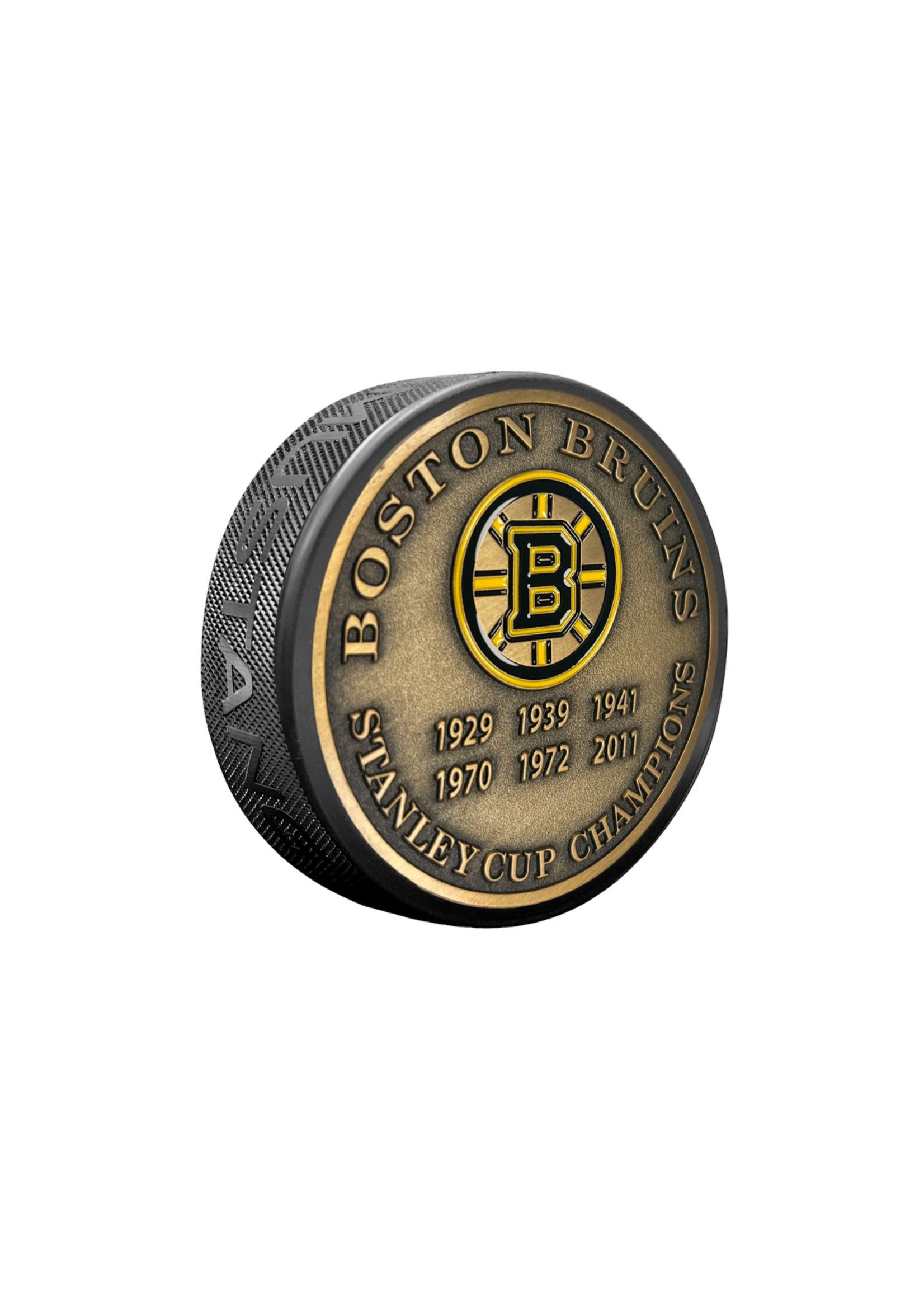 Boston Bruins Medallion Dynasty Stanley Cup Puck