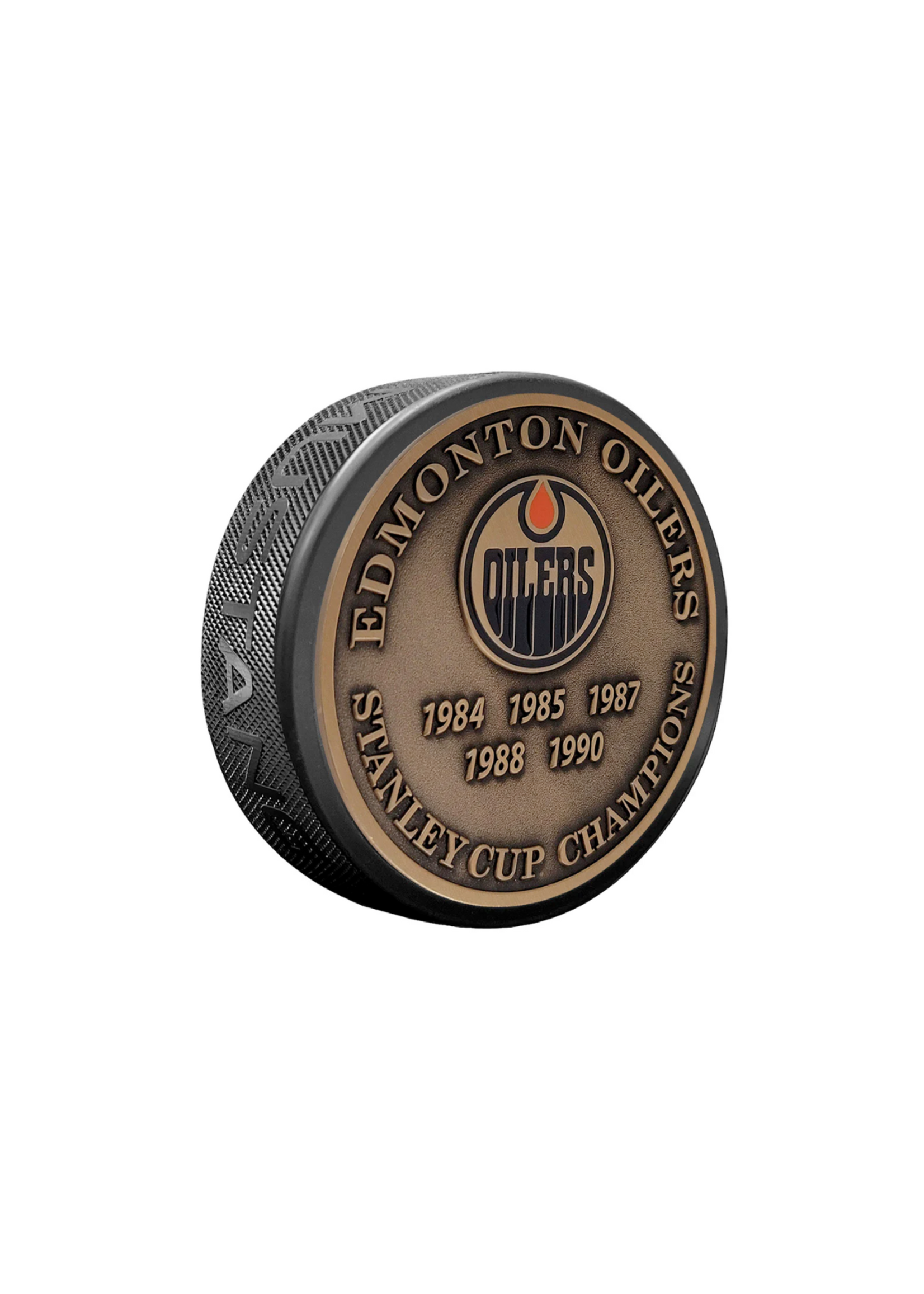 Edmonton Oilers Medallion Dynasty Stanley Cup Puck