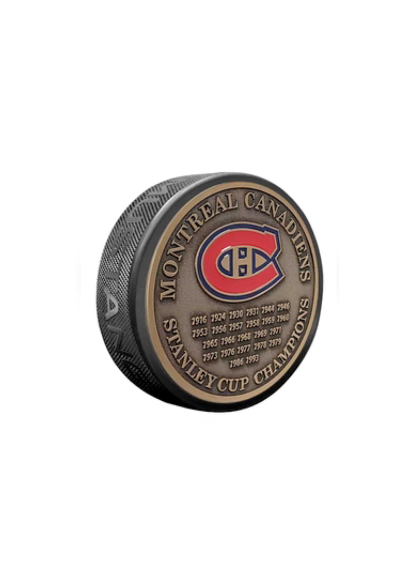 Montreal Canadiens (Habs) Medallion Dynasty Stanley Cup Puck