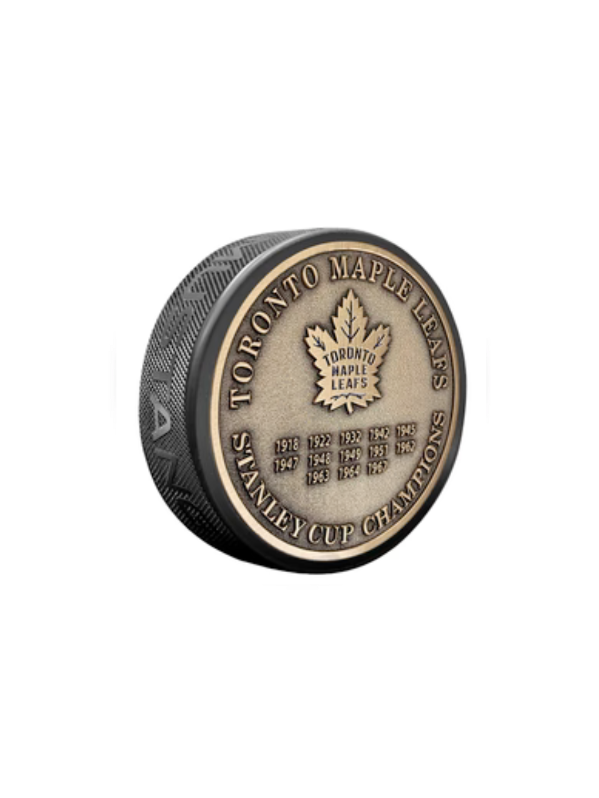 thumbnail image 2 of Toronto Maple Leafs Stanley Cup 3D Puck - Silver Plated Collectible With Blue Accents 2 of 13