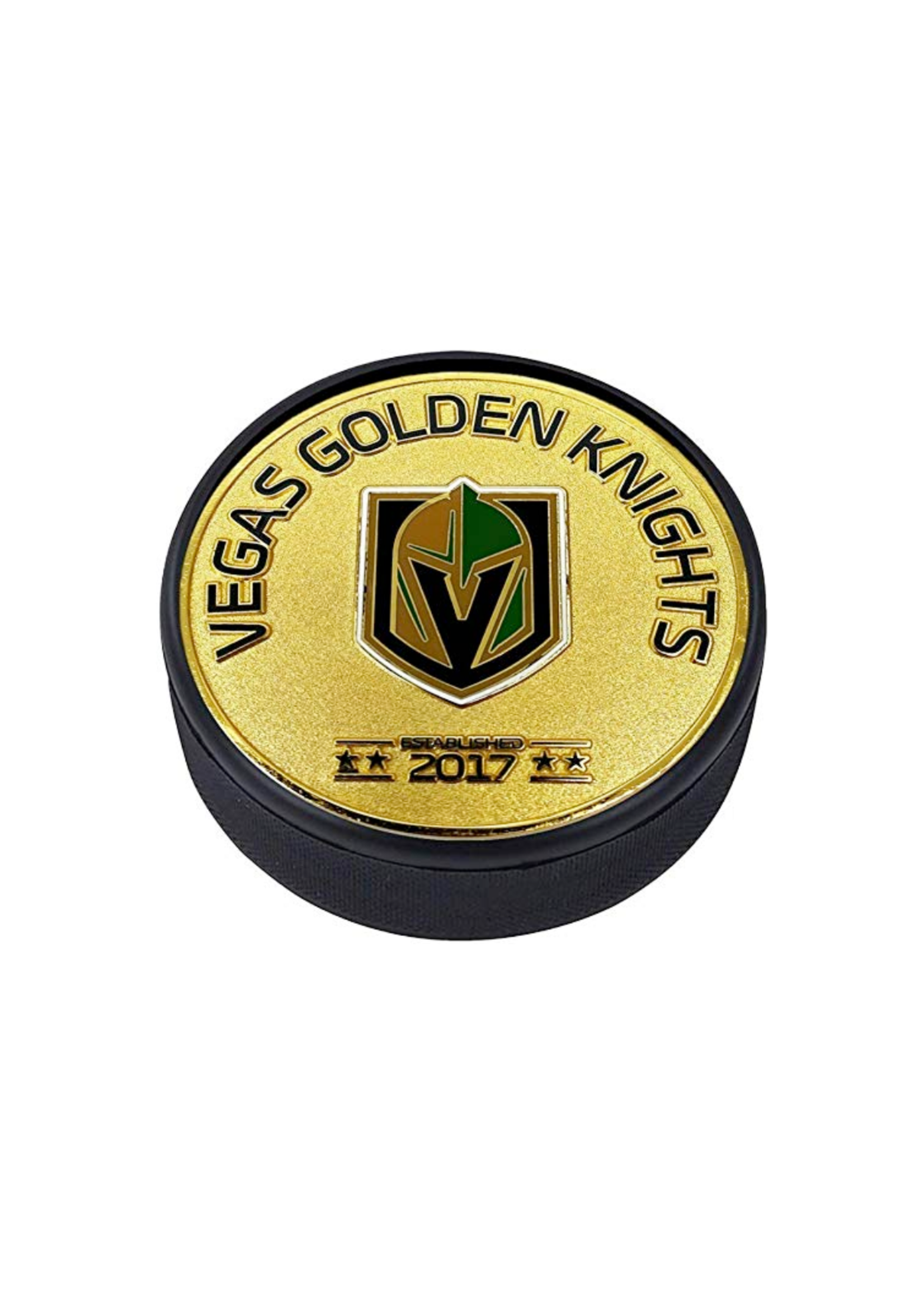 Vegas Golden Knights Silver Established Medallion Puck
