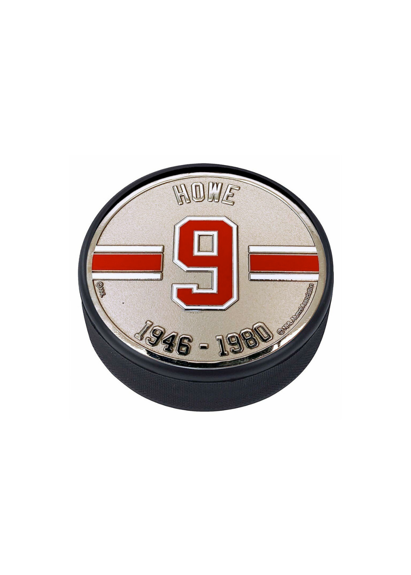 Detroit Red Wings #9 Howe Medallion Legend Puck