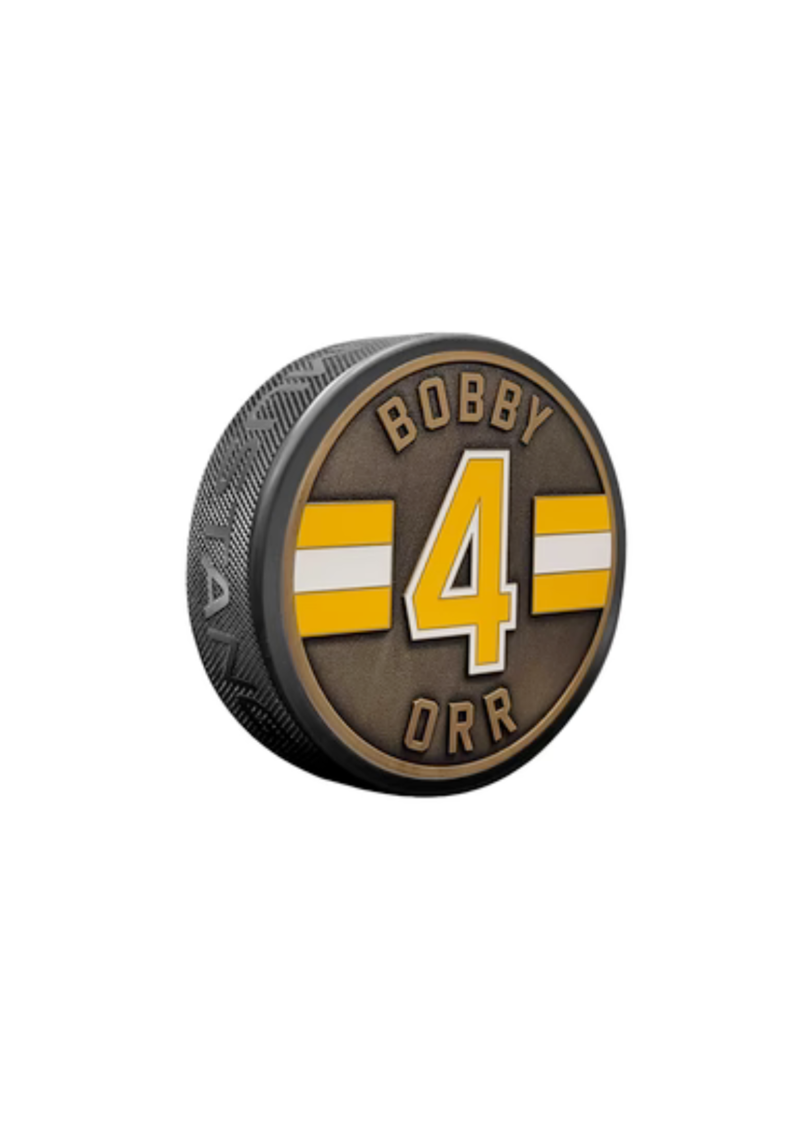 Boston Bruins Bobby Orr #4 Medallion Legend Puck