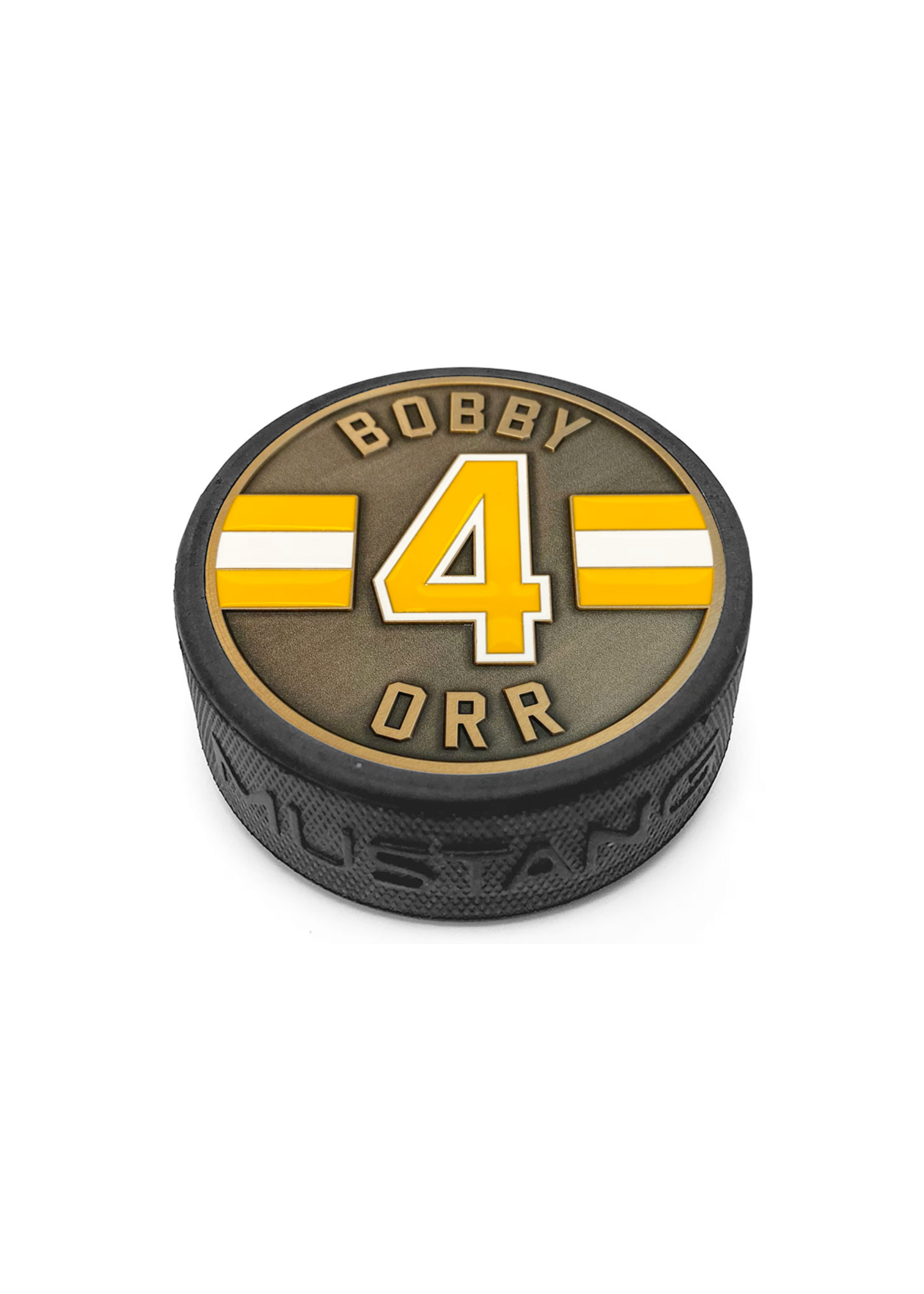 Boston Bruins Bobby Orr #4 Medallion Legend Puck