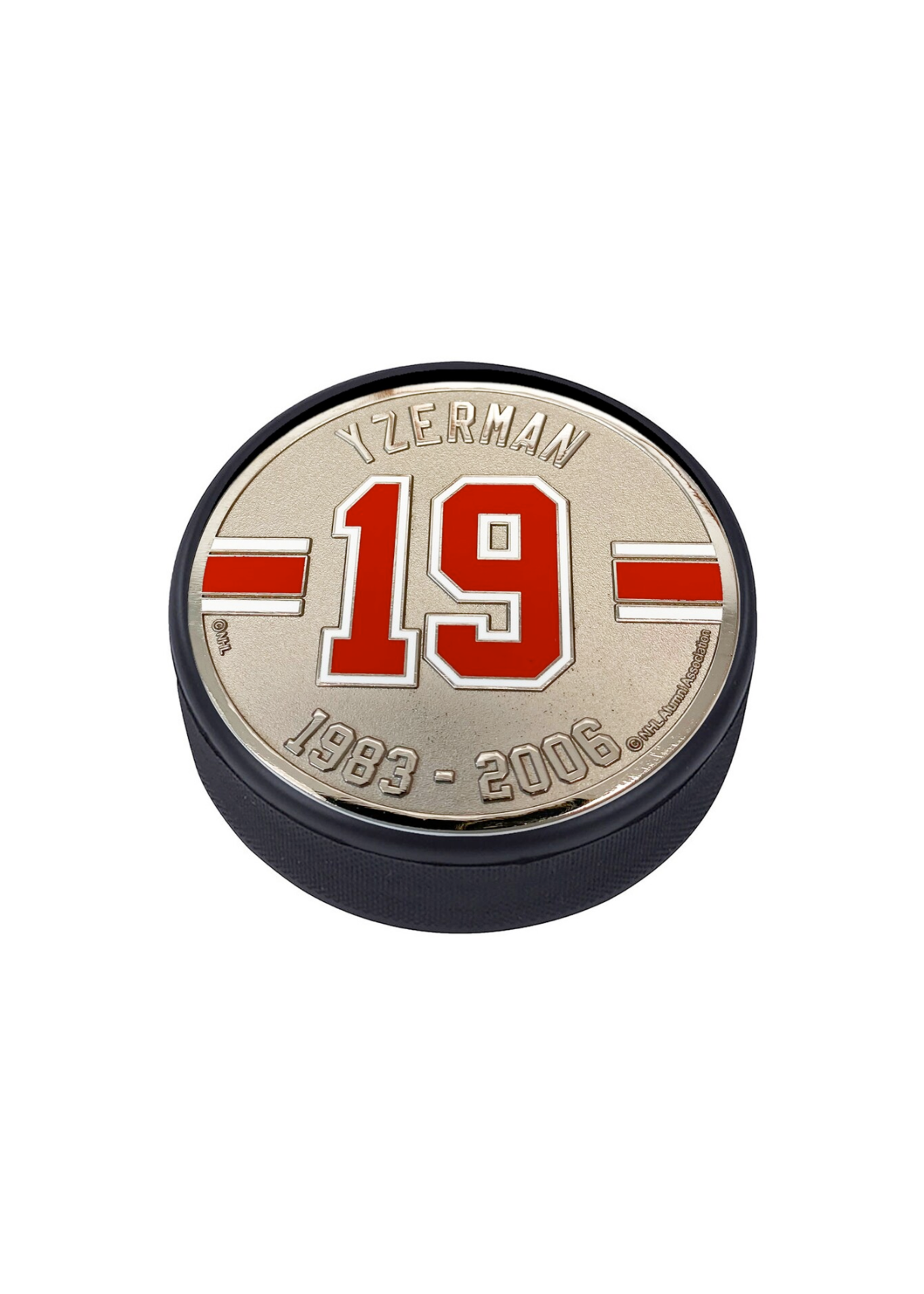Detroit Red Wings #19 Yzerman Medallion Legend Puck