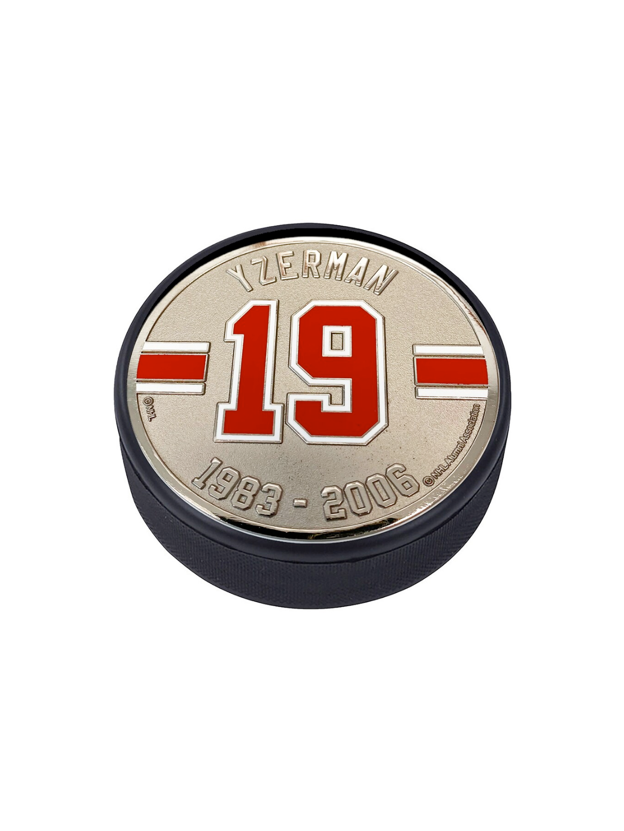 Detroit Red Wings #19 Yzerman Medallion Legend Puck - Mike Eruzione ...