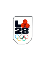 LA 2028 Olympics Logo in Basketball Pin