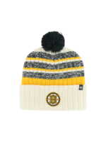 Boston Bruins Cream Tavern Cuffed Knit Hat with Pom